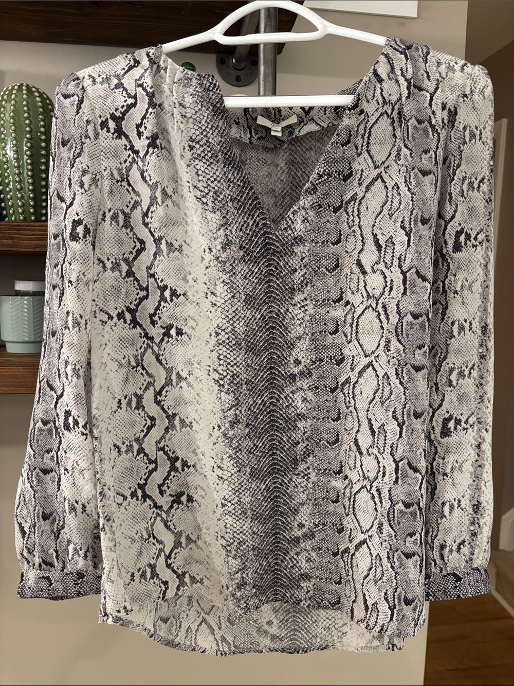 Joie 100% Silk Snakeskin Print Blouse | Small